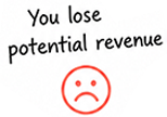 You lose potential revenue